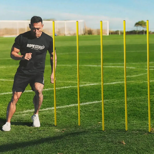 KIT 5 ESTACAS PARA TREINAMENTO DE AGILIDADE FUTEBOL E FUNCIONAL