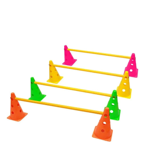 Kit Agilidade 8 Cones Furados e 4 Estacas
