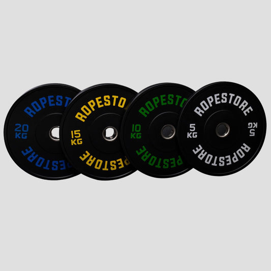 Kit Anilhas Olímpica Bumper Preta 100 kg