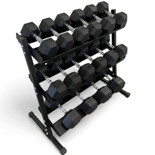 Kit Halteres Sextavados 12,5 a 30 kg com Expositor