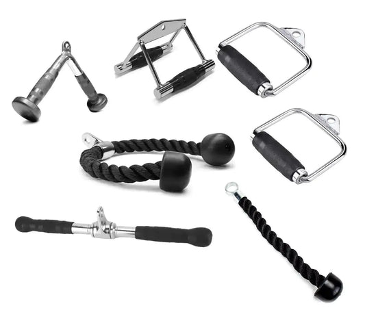 Kit Puxador Crossover Musculação Academia 7 Peças + Suporte