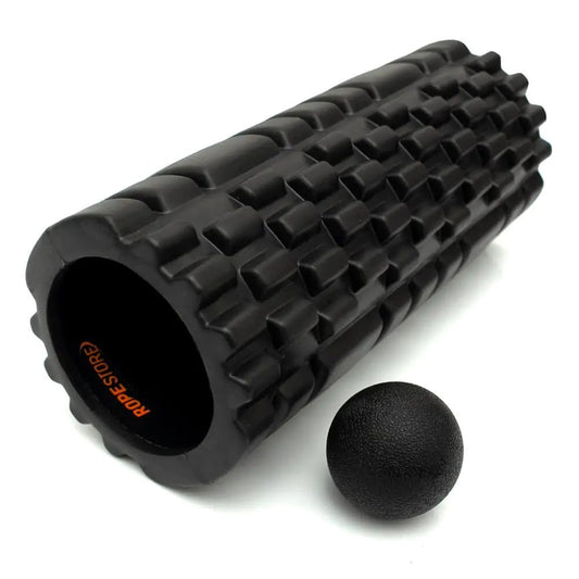 Kit Rolo de Massagem com Ranhuras + Lacrosse Ball