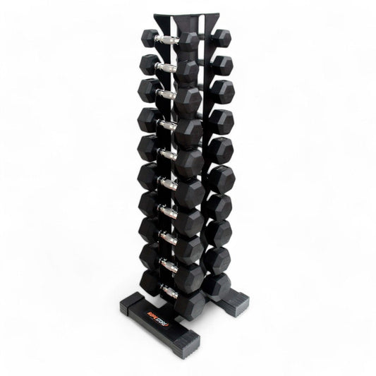 Kit Torre de Halteres Sextavados Completo de 1 a 10KG Par