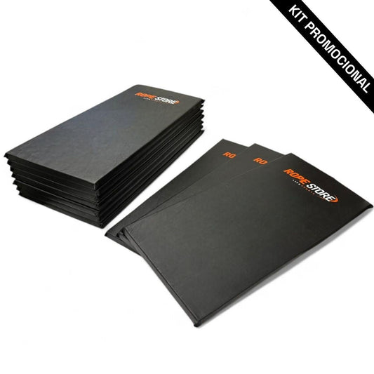 Kit com 10 Colchonetes 90 x 50 x 3 cm D60 Napa Preto