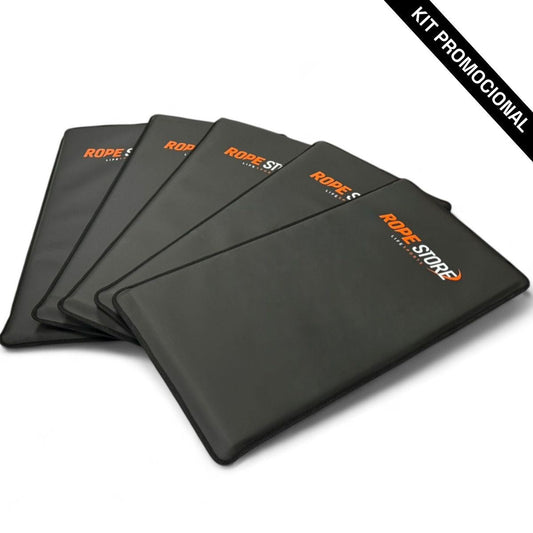 Kit com 5 Colchonetes 90 x 43 x 3 cm D60 Emborrachado Preto