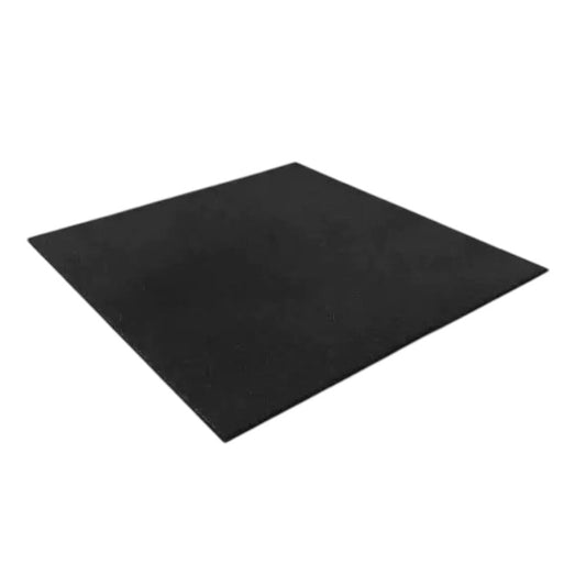 Piso Borracha 15mm 1m x 1m Preto Liso M²
