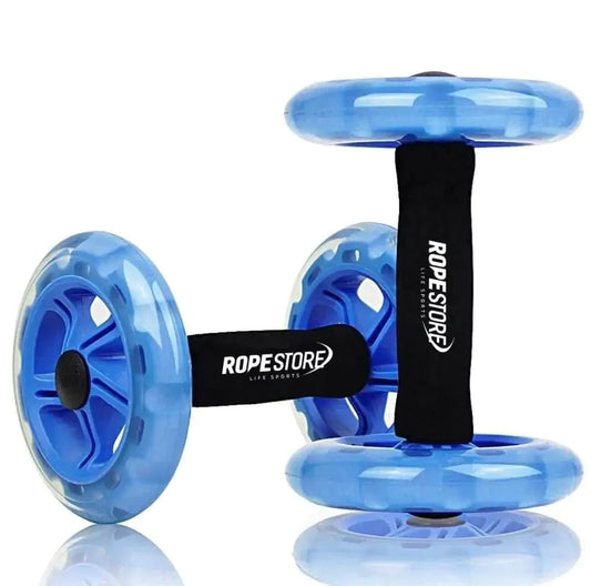 Roda Abdominal Dupla Azul e Preto
