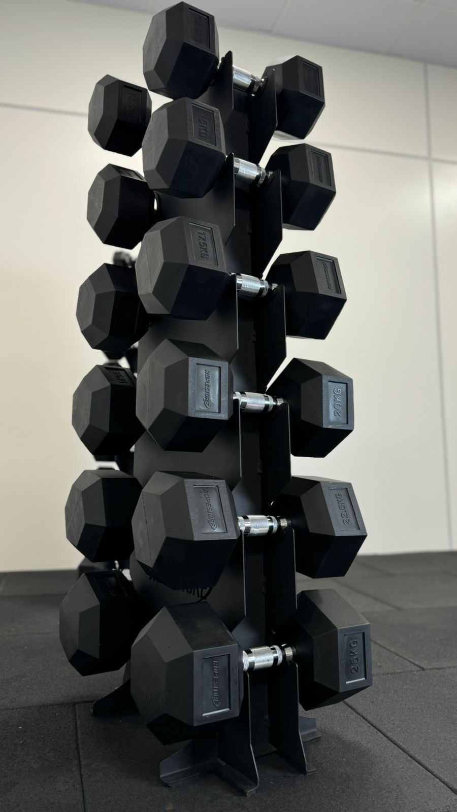 Suporte para Halteres Expositor Torre 6 Pares Acima de 10Kg