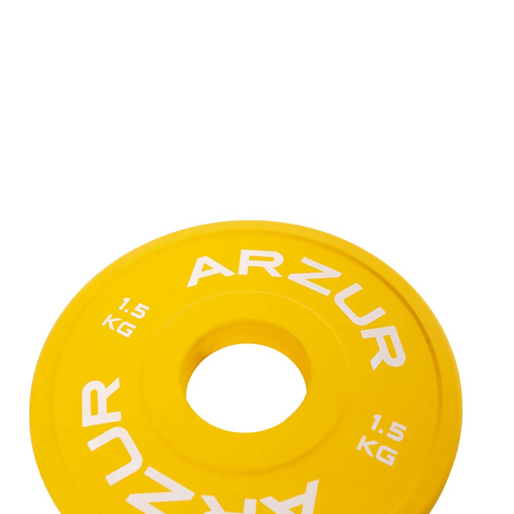 Anilhas Olímpica Fracionada 1,5 kg Amarelo Arzur Fitness