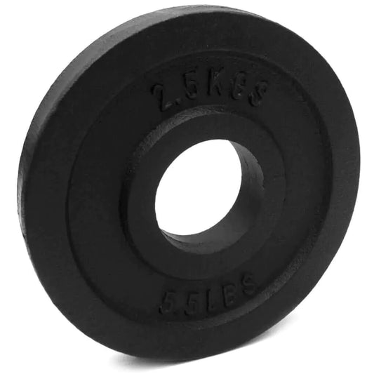 Anilha Olímpica Fracionada 2,5 kg 5,5 Libras Ferro Fundido Preta