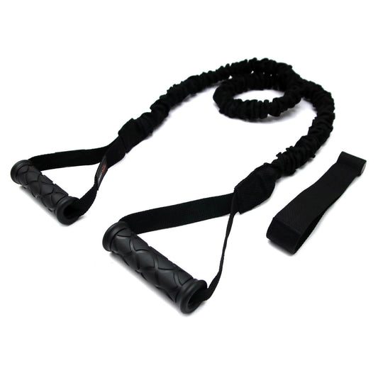 Extensor Elástico Com Manoplas Revestido 1,50 mt Tensão Forte Preto
