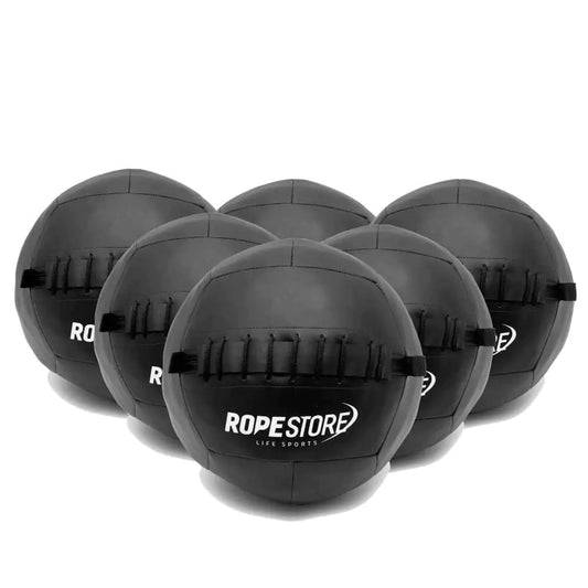 Kit 6 Bolas Wall Ball 10,12,14,16,18,20 Libras Preta