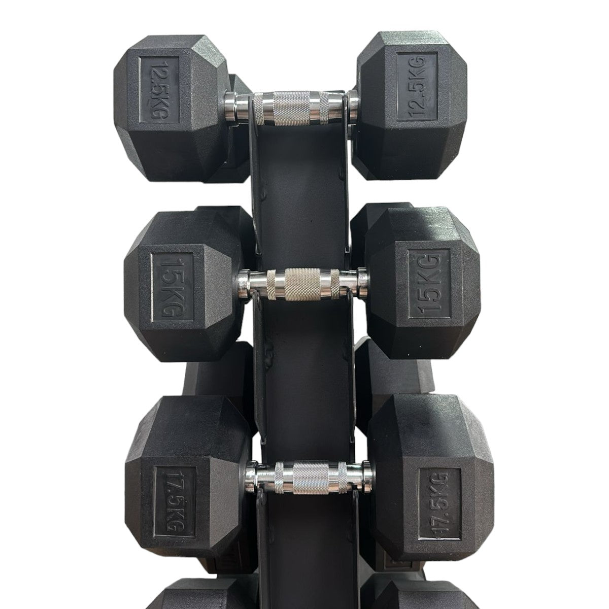 Kit Halteres Sextavados 12,5 a 25 kg Par com Suporte