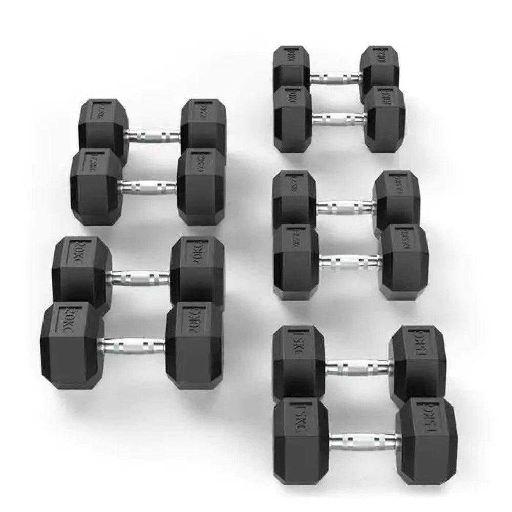 Kit Halteres Sextavados 10 a 20 kg Par