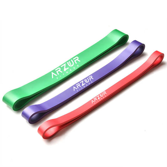 Kit 3 Super Mini Bands Tensão Leve, Médio e Forte Arzur Fitness