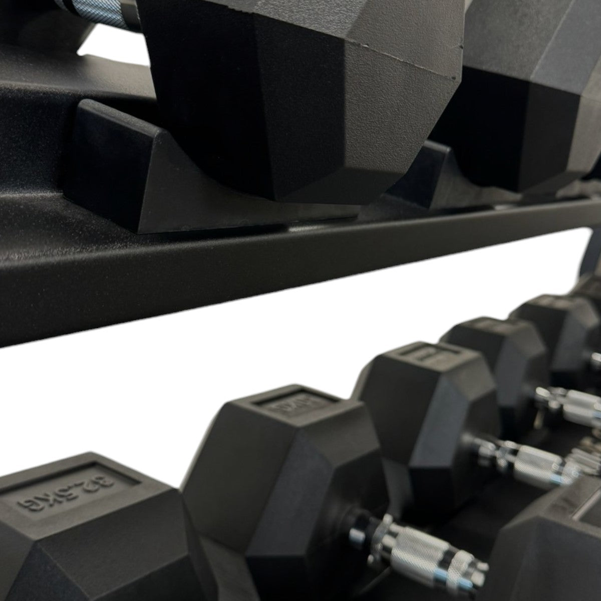 Kit Halteres Sextavados de 10 a 32,5 kg com Suporte Grande
