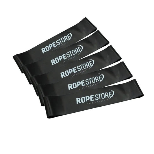 Kit Mini Bands Tensão Extra Forte Preta 5 Unidades