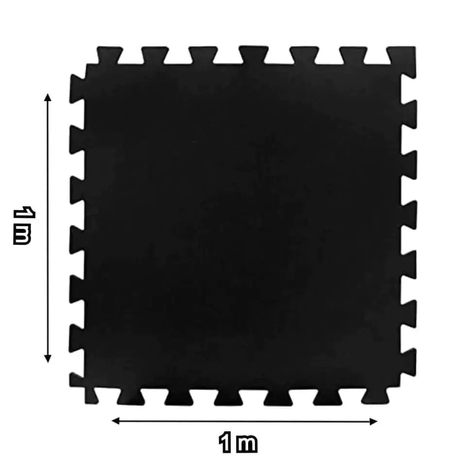 Tatame de Eva 1m x 1m 20 mm Preto
