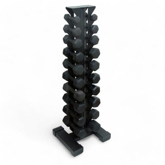 Kit Haltere Sextavado Texturizado Completa de 1 a 10kg Par + Suporte